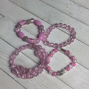 Bundle of 4 Pink Bracelets